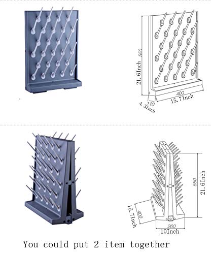 image for FSYD Grey 27 Pegs Lab Supply Drying Rack, Pegboard Bench-top/Wall-Moun