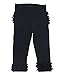 RuffleButts Infant / Toddler Girls Solid Everyday Leggings w/ Ruffles - Black - 12-24m