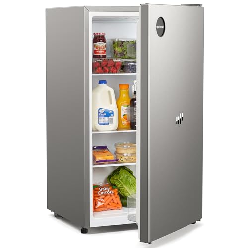 Upstreman 91 Liter Kühlschrank ohne Gefrierfach, Silbergrau, CR91