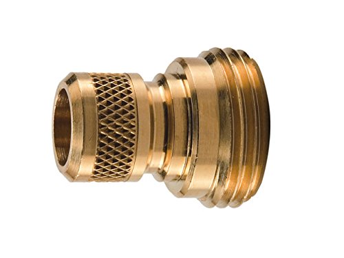 Parker Hannifin1163-61 Series 1163 Brass High Flow Water Hose Connector Nipple, 1/4" Body Size, 3/4"-11-1/2 NH Port End, 1.25" Length,3/4