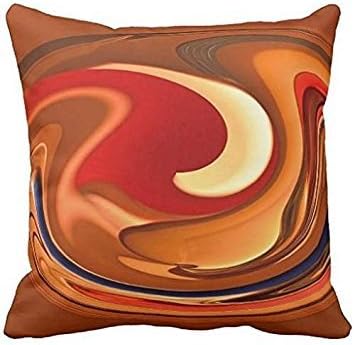 Funky Abstract Burnt Orange Red Throw pillow case 24*24