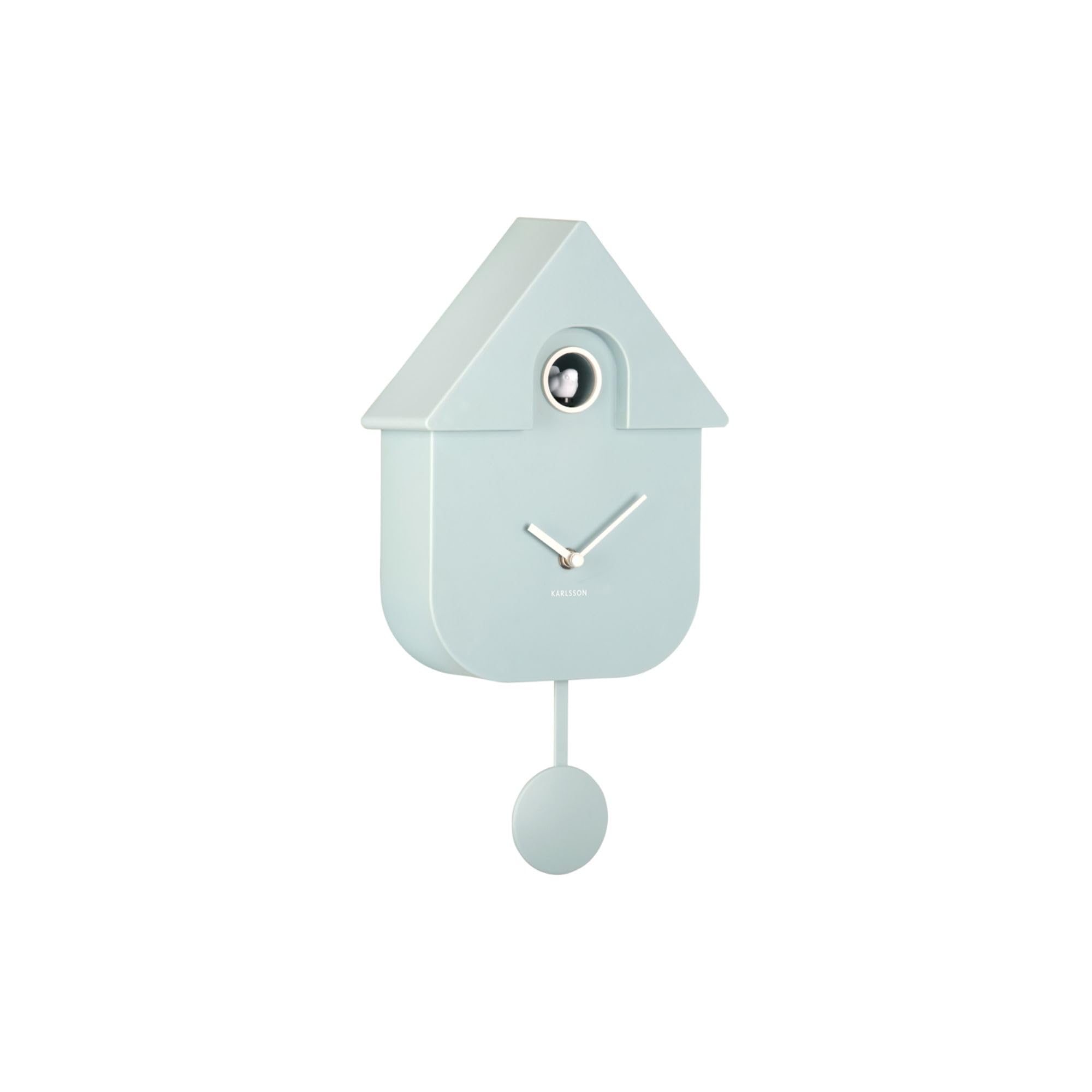 Cuckoo Modern Wall Clock in Soft Blue ABS