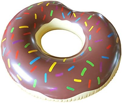 Hotlive 4 FT Jumbo Donut Pool Float - Gigantic Pink Donut Inflatable - Fun for the Beach or Pool,Includes Patch Kit
