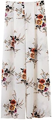 Women Sexy Side Split BOHO Summer Beach Long Wide Leg Pants Pantskirt Culottes ,White,XL YYDZJ