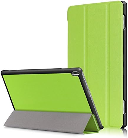 Lenovo Tab4 10 Case, [SlimShell] Tri-floding Hard Armor Case PU Leather Rotating Cover with Flip Folio Case with Auto Sleep/Wake Up Shell for Lenovo Tab4 10" Tablet 2017 Release (Green)