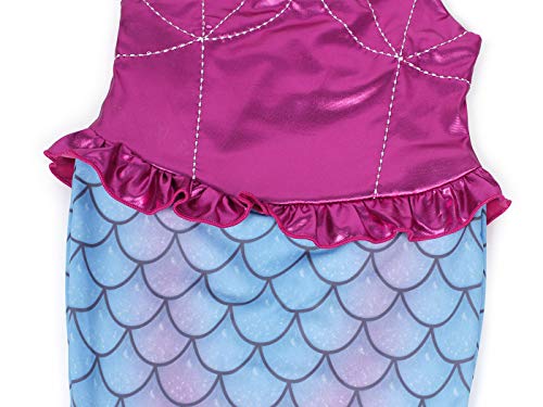 Cotrio Little Mermaid Costume with Accessories Girls Princess Dresses Birthday Party Fancy Dress Halloween Outfits Size 4T (3-4Years, Pink, 110) - Thumbnail 6