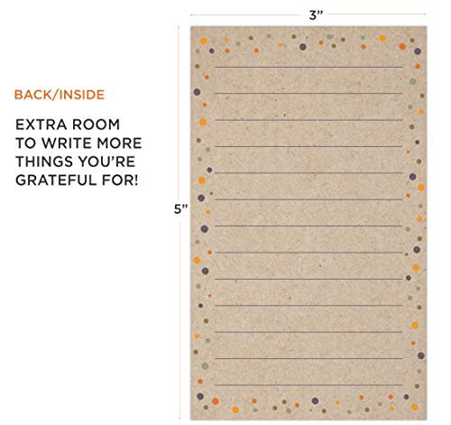Koko Paper Co Thanksgiving Place Cards with Fill-in Gratitude Cards | Pack of 50 Cards | Printed on Heavy Card Stock.