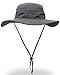 YOYEAH Outdoor UPF 59+ Boonie Hat Outdoor Mesh Sun Hat Bucket Hats Fishing Hats Dark Grey