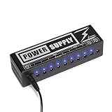 Donner DP-2 Guitar Pedal Power Supply High Current 10 Isolated DC Output for 9V/12V/18V Effect Pedals