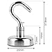 Heavy Duty Magnetic Hooks, Strong Neodymium Magnet Hook for Home, Kitchen, Workplace, Office and Garage, Pack of 15