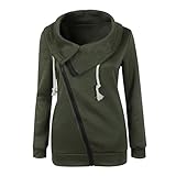 Women Pullover,Haoricu Fall Women Winter Zipper Blouse Sweatshirt Coat Jacket Pullover (L, Green)