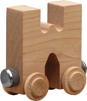 NameTrain Clear Finish Letter Car W - Made in USA