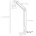 Tomons Wood Floor Lamp, Adjustable Head Reading Light, Nature Rubber Wood, 8W Warm White LED Light, 40W E26 Incandescent Lamp, 57.8