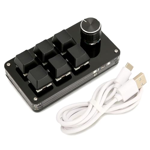 Photo 1 of SUNGOOYUE Programmable Macro Mechanical Gaming Macro Keypad, 6 Key Mini Keypad, USB, Black