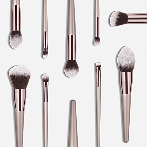 BBL 9PCs Professional Makeup Brush Set, Premium Cosmetic Brushes for Foundation Powder Concealers Eye Shadows Eyebrow with Cruelty-Free Synthetic Fiber Bristles and Wooden Handle, Champagne 3 BBL 9PCs Professional Makeup Brush Set, Premium Cosmetic Brushes for Foundation Powder Concealers Eye Shadows Eyebrow with Cruelty-Free Synthetic Fiber Bristles and Wooden Handle, Champagne