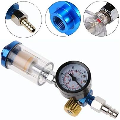 DollaTek AFR2000 Air Pressure Regulator Water Separator Trap Filter Airbrush Compressor with Fittings MPA Pressure Gauge Combination - Image 5