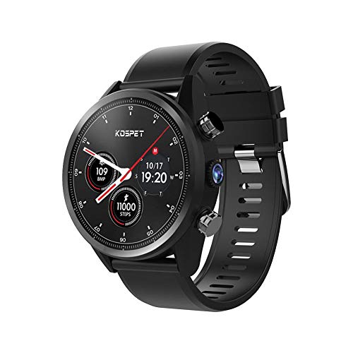 yanbirdfx Kospet Hope Lite 1G+16G 4G IP67 GPS 8.0MP Camera Heart Rate Monitor Smart Watch - Silicone Strap Black - Thumbnail 7
