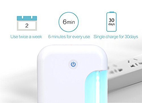 LUCKSTAR Toilet Sterilizer - Portable Closestool Sterilizer Automatic Disinfection Machine UV Light Ozone Sterilizing Air Purify Remove Odour Machine (White)