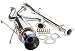 AJP Distributors JDM OE Replacement Catback Exhaust Racing Performance 2.5" Piping w/ 4.5" Burnt Tip Burn For Acura Integra 1994 1995 1996 1997 1998 1999 2000 2001 DC2 2-Door RS GS LS
