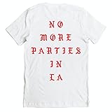 No More Parties in LA Kanye West White Short Sleeve T-Shirt (Large)