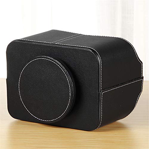 Leather Remote Control Holder, 360 Degree Spinning Desk TV Remote Caddy