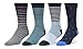 ACTIV PRO Men's Modern Cotton Crew Dress Socks (4 Pack) (Funky Striped)
