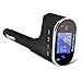 Btopllc Car FM Transmitter MP3 Player Car Kit, Wireless FM transmitter with Bluetooth, support USB/ Micro SD card Music Playing, Built-in Microphone, Hands Free Calling USB Charging and - Black