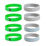 MINECRAFT Silicone Bracelet Lot 24 Bracelets Party Favors Creeper, Diamond Ore