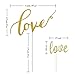 Gold Love Cake Topper Mini Love Cupcake Toppers Picks for Wedding Bridal Shower Engagement Decorations Supplies by GOCROWN