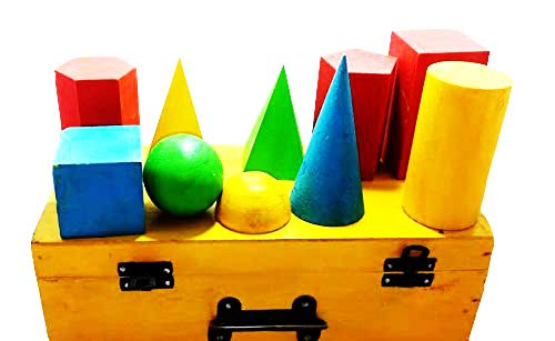 RAO GEOMETRY WOODEN SHAPE BOX SET OF 12