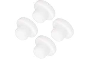 MECCANIXITY 4pcs T-Shaped Silicone Plugs 13mm 1/2 Inch Dia Snap in Plug Hole Seal Cover Round Rubber Stopper for Kitchen Rubber Bulkheads Waterproof Sealing Plugs White