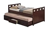 Broyhill Kids Breckenridge Captain's Bed with Trundle Bed and Drawers, Espresso