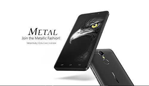Nuevo Lanzamiento Ulefone Metal - Android 6.0 Gorilla de Corning 3 pantalla de 5.0 pulgadas 4G smartphone de 3 GB de RAM Octa Core escáner de huellas dactilares GPS Bluetooth 4.0 OTG - gris