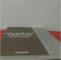 Program Library FX-702P - Casio: Casio: Amazon.com: Books