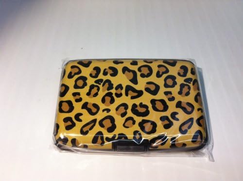 Identity Secured Credit Card Case with RFID Blocking in Animal Print Style and Bonus Mickey Mouse Bifold Wallet Set