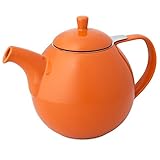 FORLIFE Curve 45-Ounce Teapot with Infuser, Carrot