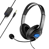Pro Headset Headphones Microphone with Mic Volume