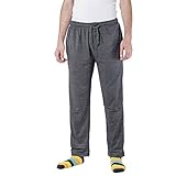 Arctic Pole Men's Jersey Knit Pajama/Lounge Pants - 100% Cotton - Side Pockets - Adjustable Waist with Drawstring - Charcoal -Medium