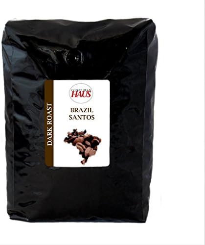 Brazil Santos Dark Roast Whole Bean Coffee 5 Pound Bag by Coffee Bean Haus