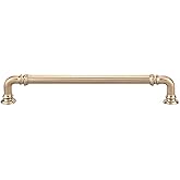 Top Knobs - TK324HB - Reeded Pull 7" - Honey Bronze - Chareau Collection
