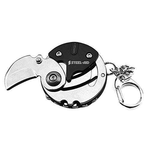 2 in 1 Coin shaped knife with Multi Tool Small Screwdriver Set Stocking Stufffers for Him - Thumbnail 4