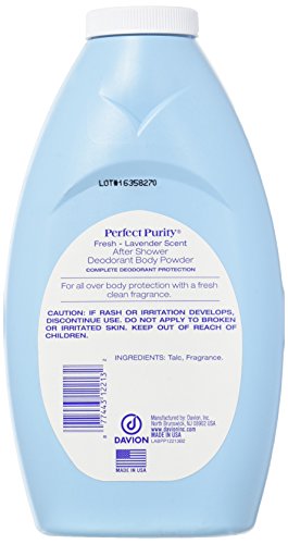 After Shower Deodorant Body Powder With Talc - Lavender Scent 13oz