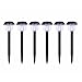Solario Garden Decor Solar Powered Stake Lights- Pack of 6- Decorative Classic Lamps- Highest Lumen LED Brighter Than Standard- Superior Monocrystalline Panel (Black)