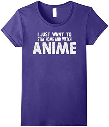 Womens Anime T Shirt Fan Gifts For Teens Antisocial XL Purple