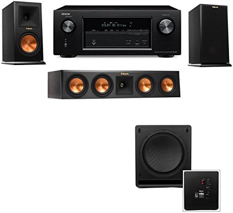 Klipsch RP-160M-E Monitor Speaker 3.1 SW-112 Denon AVR-X2100W
