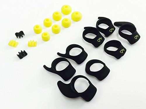 UPC 057575718137, BSI OEM Original Set Replacement Yellow &amp; Black Accessory Pack Kit 4 Pairs EarGels 4 Pairs EarWings and 4 FitClips for Jabra Sport Pulse Wireless Stereo Audio Bluetooth Earphones Headset