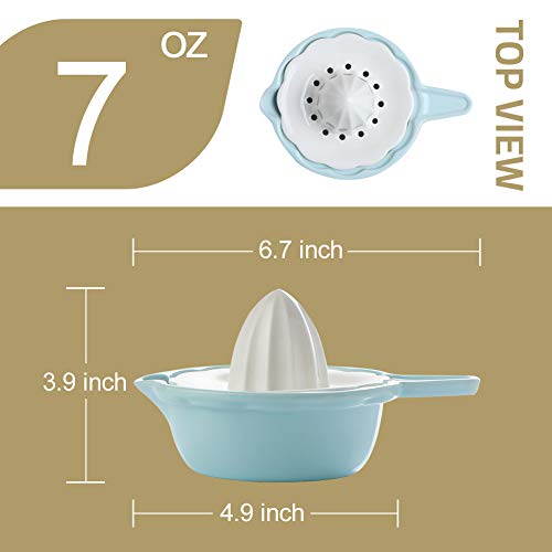 SWEEJAR Ceramic Citrus Juicer, Stoneware Lemon Squeezer with Detachable