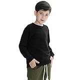 Y·J Back home Boys Cotton Crewneck Sweatshirt Kids Sweater Solid Color