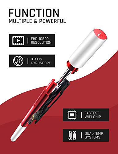 ã€Updatedã€‘ Ear Camera, 1080P FHD Wireless Ear Scope, Super Light Lens WiFi Ear Endoscope, Ear Otoscope Camera with 3-Axis Gyroscope, Ear Wax Removal Endoscope, Compatible with Smartphone and Tablet