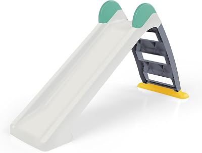 Dolu Kids Slide Indoor Outdoor White with Grey Steps Toddlers 2+